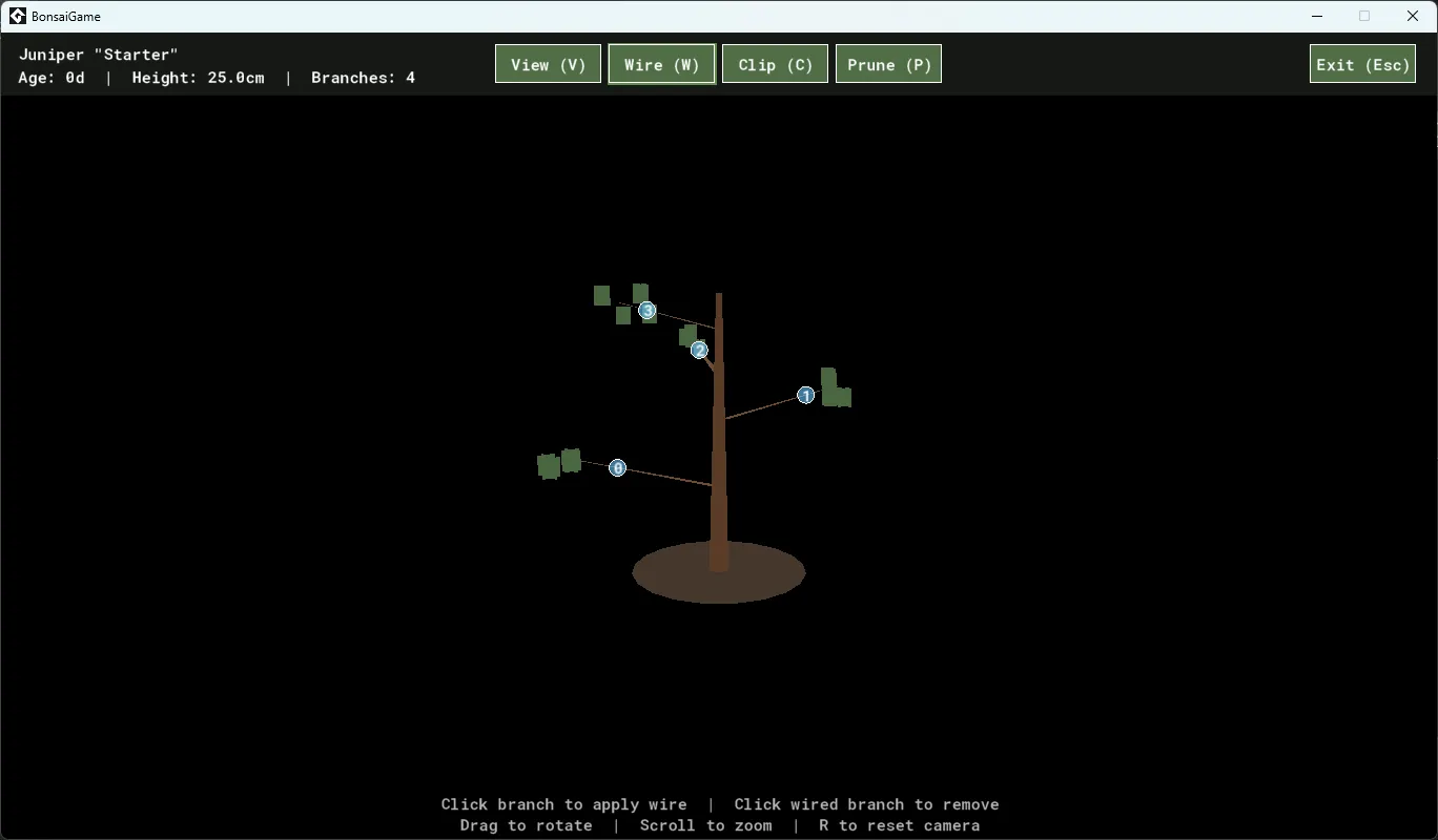 Tree before wiring branch 0